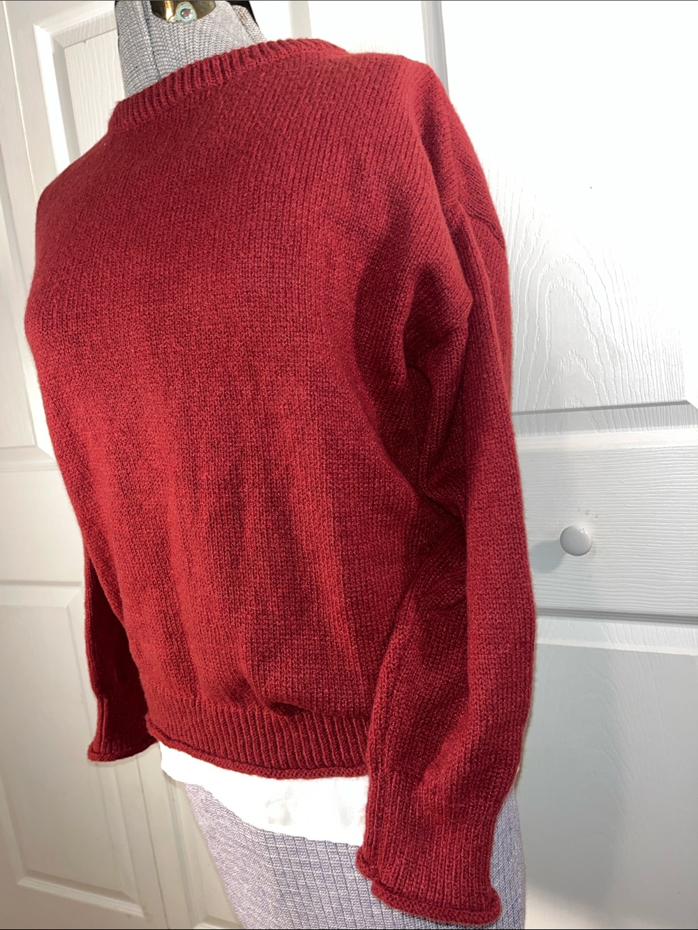 Classic Women's Crewneck Sweater - Red